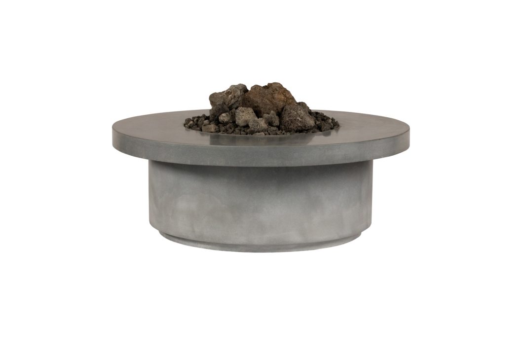 capped infinity concrete fire pit